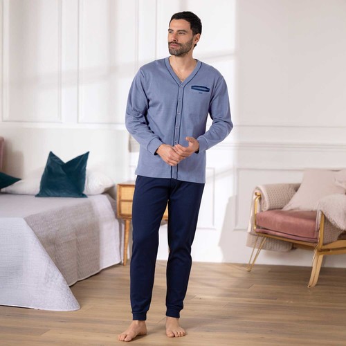 Pigiama uomo maglia aperta
