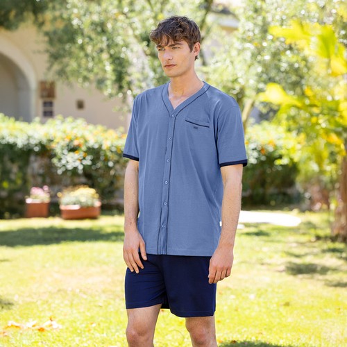Pigiama uomo maglia - aperta, in