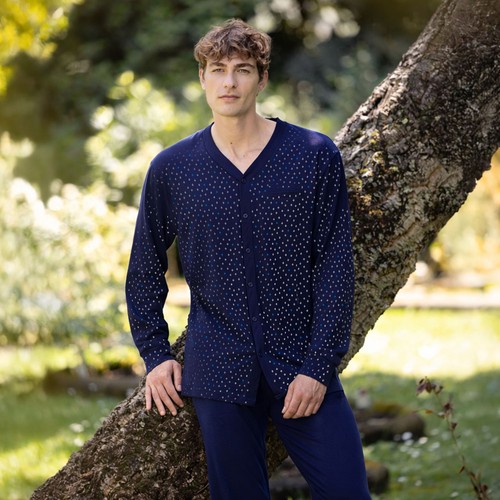 Pigiama uomo maglia aperta