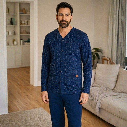 Pigiama uomo maglia aperta